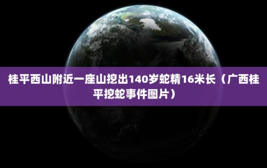 桂平西山附近一座山挖出140歲蛇精16米長（廣西桂平挖蛇事件圖片）