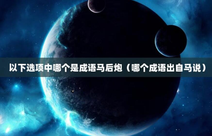以下選項中哪個是成語馬后炮（哪個成語出自馬說）