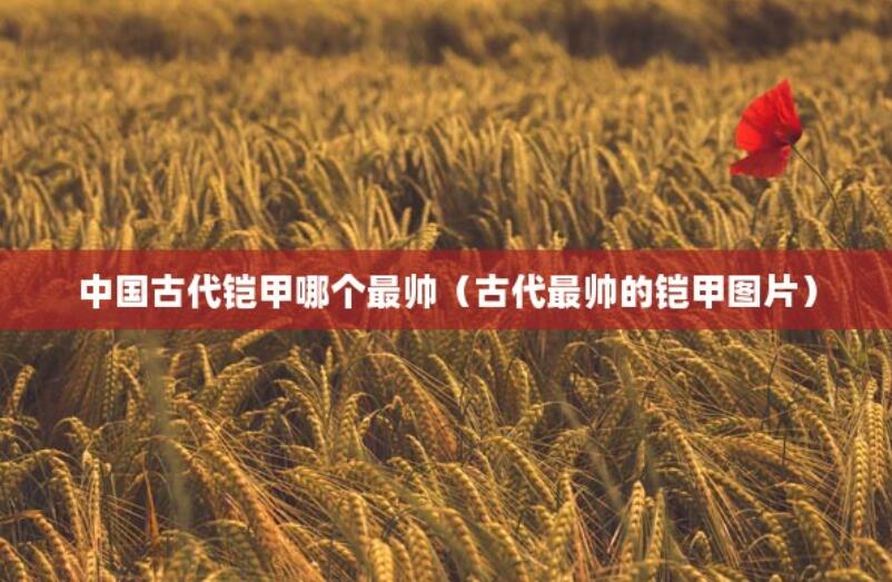 中國古代鎧甲哪個最帥(古代最帥的鎧甲圖片)