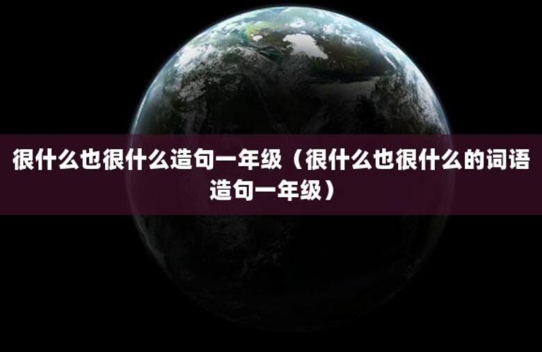 很什么也很什么造句一年級（很什么也很什么的詞語造句一年級）