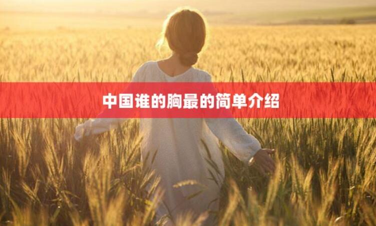 中國誰的胸最的簡單介紹 中國誰的胸最的簡單介紹